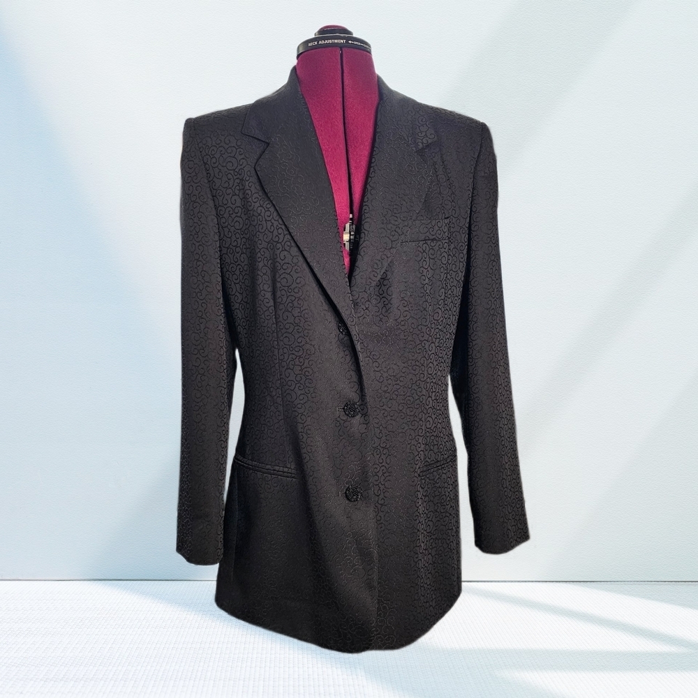 David Brooks Textured Black Blazer Womens